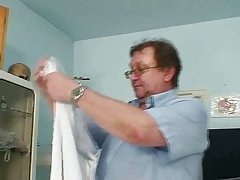 Skinny milf gyno clinic exam by perverted doctor